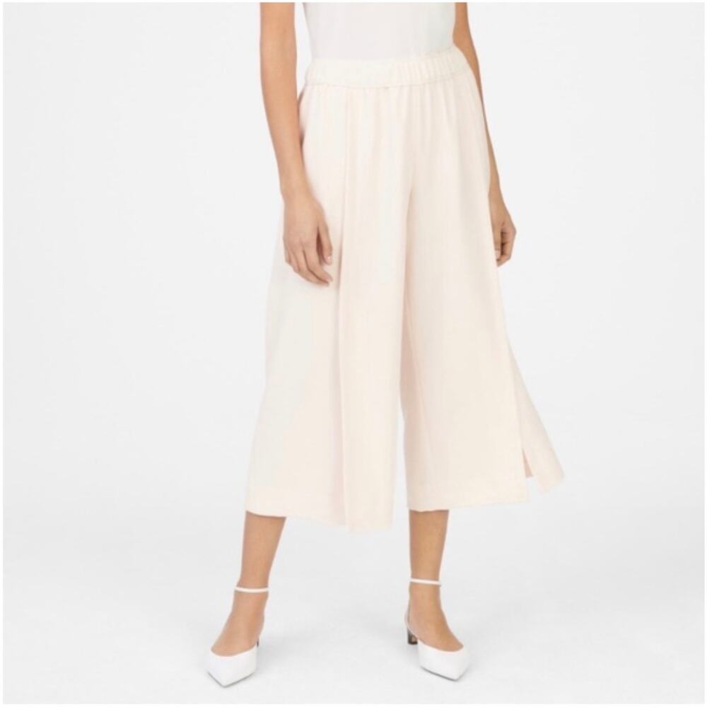 Club Monaco Julius Cropped Slit Leg Pull-On Pant Pink Sand Size 8 Old Money